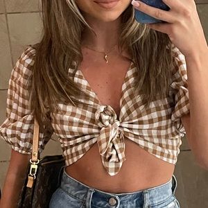 Gingham crop top
